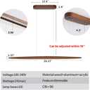 YISDESIGN 39" Wood Linear Pendant Light LED Dimmable Hanging Light Dinning Room Light Fixture Island Lights 24w for Dining Room Kitchen Island Bar Walnut Color, 39in
