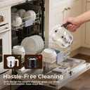 Electric Milk Frother, 6 in 1 Milk Steamer,17oz Automatic Warm and Cold Foam Maker for Coffee,Latte, Cappuccino, Macchiato, Hot Chocolate (Black)