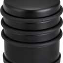 Sumnacon Heavy Duty Floor Door Stopper No Drill - Durability Stainless Steel Door Stop with Anti-Skid Rubber - Contemporary Safety Doorstop for Home Office Commercial Industrial, Black (3X3.1Inch)