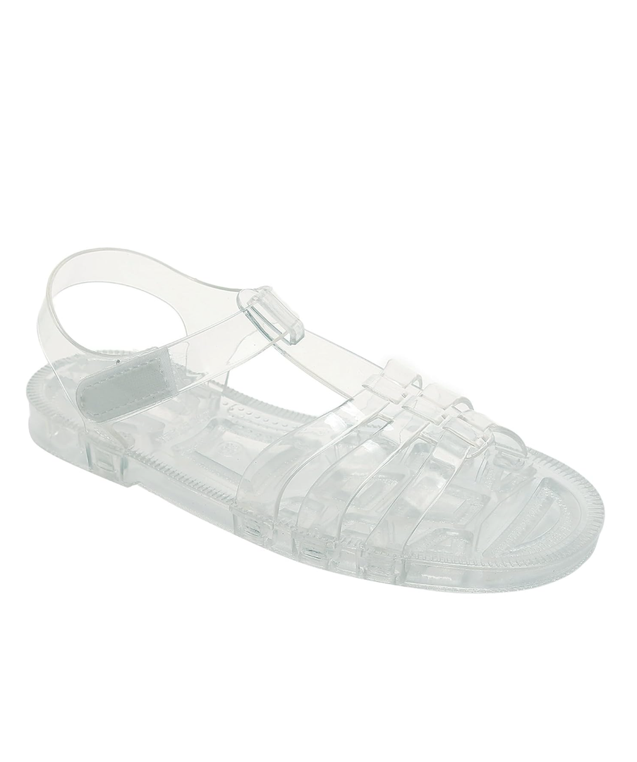 Toddler Sandals Jelly Shoes Girls Unisex Boy Flat Retro Slides Clear Kids Water Slippers Slingback Summer Beach Size 24 Adjustable Buckle Glitter Dress Soft