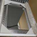 ULIKE Premium Two-Tone Designer Mirror 24x36 for Bathroom, Black and Silver Textured Frame Rectangle Wall Mirror, Tempered Shatter-Proof Decorative Mirror for Living Room Bedroom Entryway