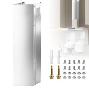 Range Hood Extension & Cover, 31.5" x 8" x 6.7", Stainless Steel