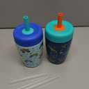 Fimibuke Kids & Toddler Cups Spill Proof, 12 OZ Insulated Sippy Cups for Toddlers Boys Girls, BPA-Free Toddler Straw Tumbler, Stainless Steel Kids Water Bottle with Twist Lids & Silicone Straw, 2 Pack