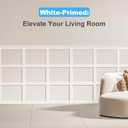 Art3d Precut Board and Batten Wainscoting Panel Kit Covers 10Ft. - Paintable Molding Trim Slat with Edge Strip, Ready to Assemble Accent Wall Decor for Living Room Dining Room Hallway, White