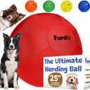Furdo 25" Herding Ball for Dogs, for Australian Shepherd, for Cattle, for Border Collie, for Blue Heelers & Other Medium to Large Dogs, Herding Dog Ball, Herding Dog Toys, Horse Ball - Red