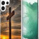 Compatible with Samsung Galaxy S21 Ultra Case - Retro Dusk Christian Cross Design Shockproof Soft TPU Cover Case for Women Girls Boys Men (image-10)