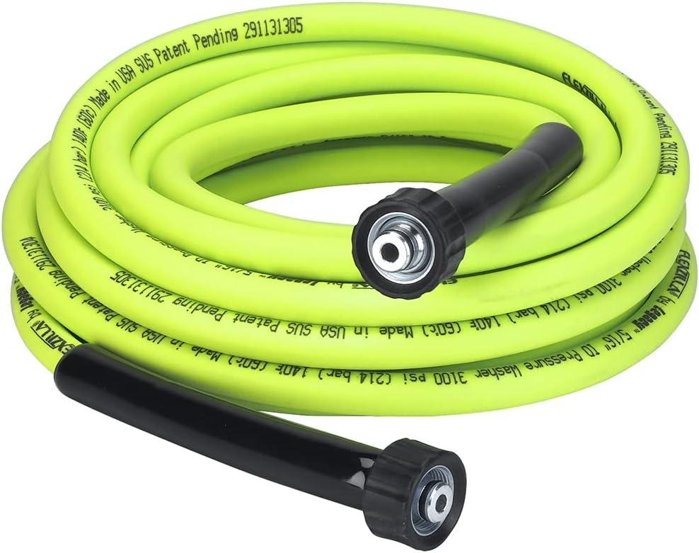 Flexzilla Pressure Washer Hose 5/16" 25' M22 3100PSI, ZillaGreen - HFZPW3525M-E
