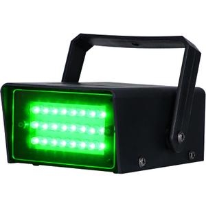 ENUOLI Mini LED Strobe Light Green Color with 24 Super Bright LEDs Variable Speed Control for Christmas Clubs Stage Light Effect DJ Disco Bars Parties Halloween (Green Color)