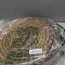 8 Pack, Round Woven Placemats, Natural Water Hyacinth Wicker Place Mats, Braided Straw Table Mats for Dining Table, Fall, Halloween, Thanksgiving, Christmas, Black (13.8 inch)