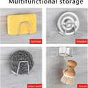 2 x 5-Pack Adhesive Sponge Holder for Kitchen Sink Caddy Accessories SUS304 Stainless Steel, Quick Drying