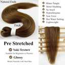Brown Braiding Hair Pre Stretched Hypoallergenic Non Toxic Synthetic Knotless Prestretched Braiding Hair Extensions Yaki EZ Braid Pre-Stretched