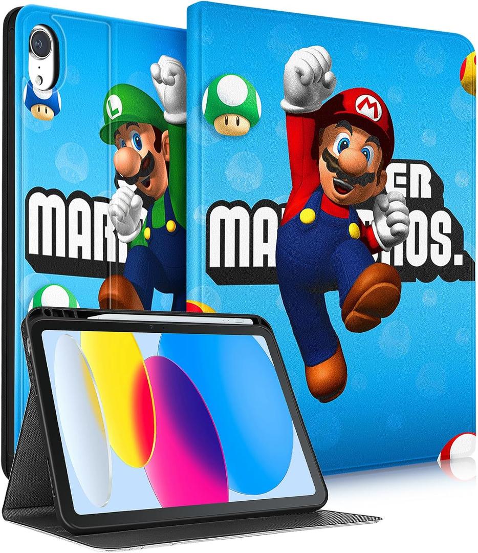 Besoar Cute Case iPad 10th Generation 10.9 Inch 2022 - for Girls Girly Women Teen Boys Design Cartoon Character Funny Cool Folio Cover Funda, Jump