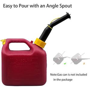 Gas Can Spout Replacement Universal Kit Leakproof Angle Nozzles Gasket Filter Screen Vent Cap Drill Bit for Old Style Gas Can Compatible with Midwest Blitz Gott Rubbermaind Essence Scepter Pack of 3