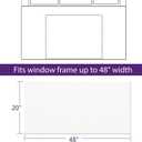 Mxclimate Full Surround Window AC Insulation Foam Side Panels for Air Conditioner Units, 48'' Width Indoor Window Seal Kit Cover, Winter and Summer