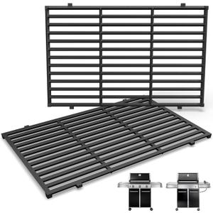 QuliMetal 19.5" Grill Grates for Weber Genesis 300 Series, Genesis E310 E320 E330 S310 S320 S330, Replacement Parts for Weber 7524,7528, Cast Iron Grill Grates