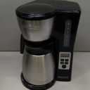 BLACK+DECKER 12 Cup Thermal Programmable Coffee Maker with Brew Strength and VORTEX Technology, Black/Steel