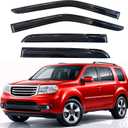 KPY Rain Guards Fit for 2009-2015 Honda Pilot, Out-Channel Window Visors Vent Wind Deflectors 4PC, Car Accessories for 09-15 Pilot