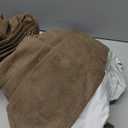 Brown Pinch Pleated 100% Blackout Linen Bedroom Curtains 96 Inch Length Double Layer Pleat Curtains Ring Hooks Back Tab Black Out Room Darkening Drapes 96 Inches Long Living Room Dutch Cocoa