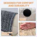Couch Cover for Dogs Washable,Non Slip Fuzzy Durable Couch Covers for 3 Cushion Sofa Pet Friendly Sofa Cover Dog Thick Soft Slipcovers Protector Couches Mat Bed (Grey, 27.6" x 70.9"/70 x 180cm)