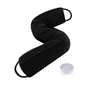 Sunolga Door Draft Stopper Blocks Hot and Cold Air with Removable Washable Cover for Bottom of Door, All-Season Seal for Noise, Light, Wind, Door Sweep for Gaps Up to 3", Home Essentials, 32", Black