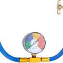 R134A AC Refrigerant Charge Hose Kit, 1/2 Self-Sealing Valve Can, and Recharge Hose with Pressure Gauge, Fits for Car AC Air Conditioning Refrigerant