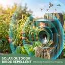 2026 Upgraded Ultrasonic Bird Repeller Solar Powered Outdoor Motion Activated Bird Pigeon Deterrents for Outside Woodpecker Goose Repellent Devices for Rooftops Porch Patio Balconies