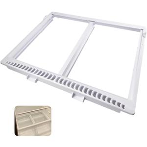 240364790 Refrigerator Crisper Shelf Frame Compatible with Frigidaire Refrigerator, Crisper Pan Cover Replaces AP4393266 240364718 240364767 AH2361226 Refrigerator Drawer Cover(No Glass)