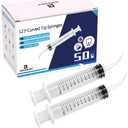 40 Pack 12ml Dental Syringe with Curved Tip for Oral Dental Care, Lab, Feed Small Pet