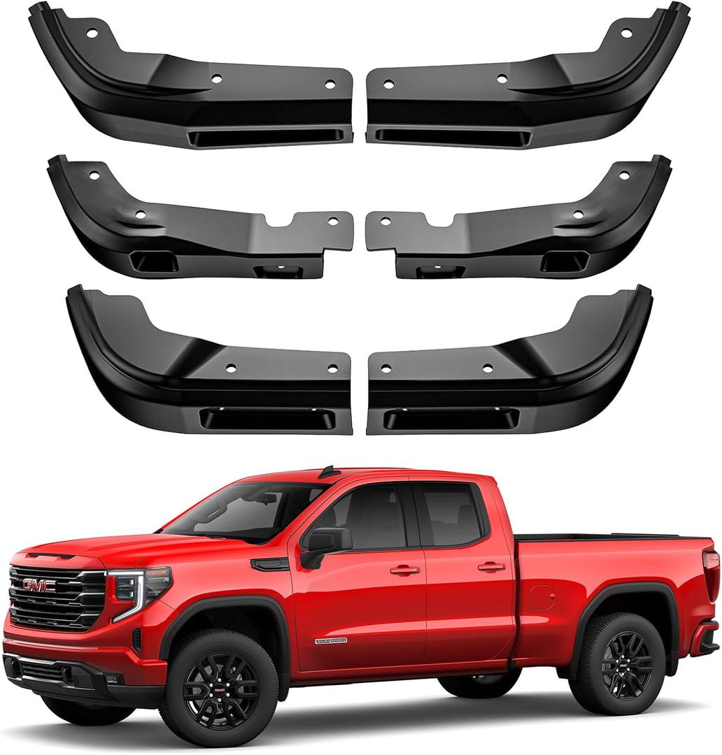 2025 Tesla Model Y Junior Mud Flaps No Drill No Tape Required Splash Guards All Weather Mudguards Fender Protector, Custom Fit for Model Y Junior 2026 Accessories (2025-2019 Chevy/GMC)