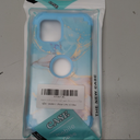 BQQFG for iPhone 12 Case,Marble Design Three Layer Heavy Duty Shockproof Hybrid Hard Plastic Bumper Soft Silicone Rubber Drop Protective Cover Case for iPhone 12 6.1",Blue