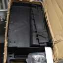 ELAFROS Heavy Duty Plastic Utility Cart, 37 x 18.8 in, Flat Top, Swivel Wheels, 550 lbs Capacity, Black