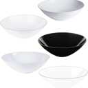 16 oz White with Gold Rim Party Bowls - Disposable Plastic Bowls, Bulk Case of 120 - Catering, Parties, Restaurant & Food Service