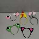 splolowil 5 Pieces Farm Animal Headbands Farm Animal Hair Hoop for Kids Adults Animal Cosplay Birthday Theme Party Supply Stage Performance