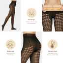 Fleece Lined Tights Sheer Women - Fake Translucent Warm Pantyhose Leggings Sheer Thick Tights for Winter (XXL)