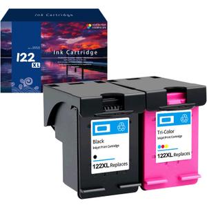 122 XL High-Yield Ink Cartridges Ink Cartridge Replacement for HP 122 122XL for HP Deskjet 1010 1050 2000 2050 3000 3050 3050A 1510 Printers