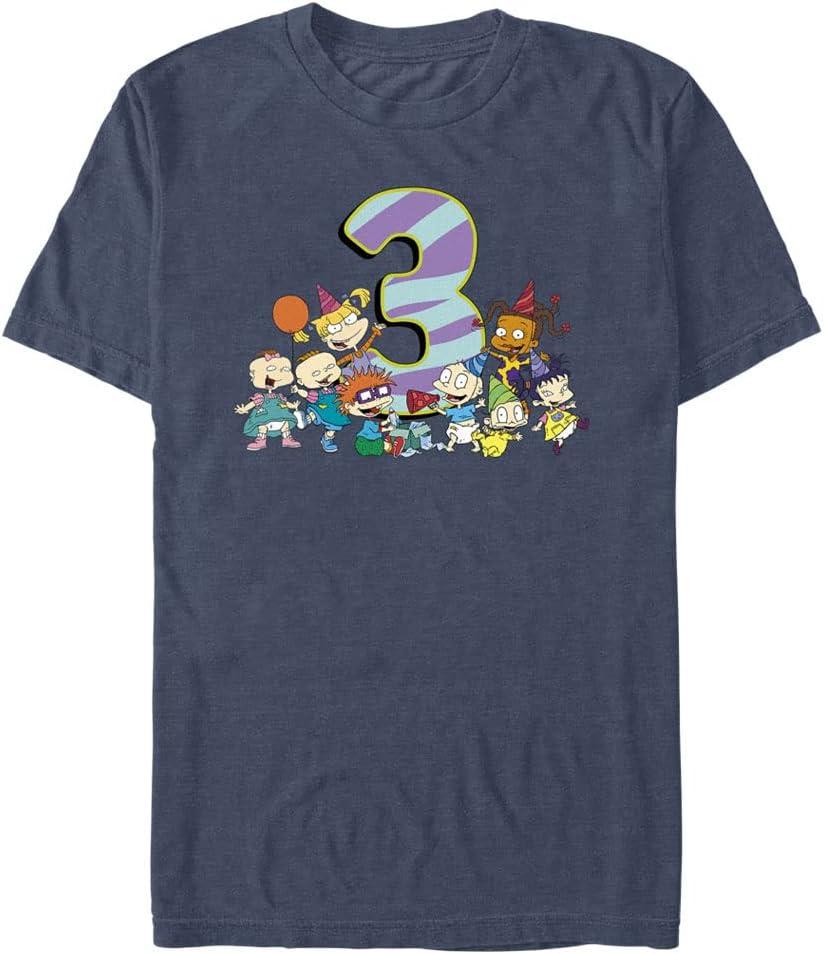 Nickelodeon Men's Big & Tall Rugrats Third Birthday, Navy Blue Heather, Size: 5X-Large