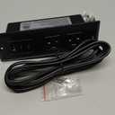 Recessed Power Strip with 20W USB C Port, Fast Charging USB A Port Conference Recessed Outlet, Space-Saver for Furniture Side Table, End Table, Desk Outlet with 6ft Cord, 45 Thin Flat Plug, Black