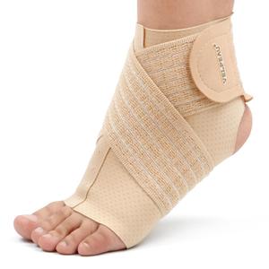 Velpeau Foot & Ankle Support Brace Compression Sleeve with Adjustable Strap, Elastic Wrap for Plantar Fasciitis, Achilles Tendonitis, Sprained, Sports Bandage Sock for Men & Women(Single, Khaki, M)