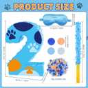 16 Inch Number 2 Dog Paw Pinata with 16 Inch Piata Stick Blindfold Confetti for Boy Girl Kids 2nd Birthday Party Decorations (2nd)