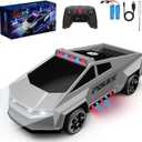 RC Remote Control Car Cybertruck Toy, Police Car Toy 2.4GHz, LED Lights, 2 Rechargeable Batteries, Ideal Gift for Boys Girls Ages 3+ Years