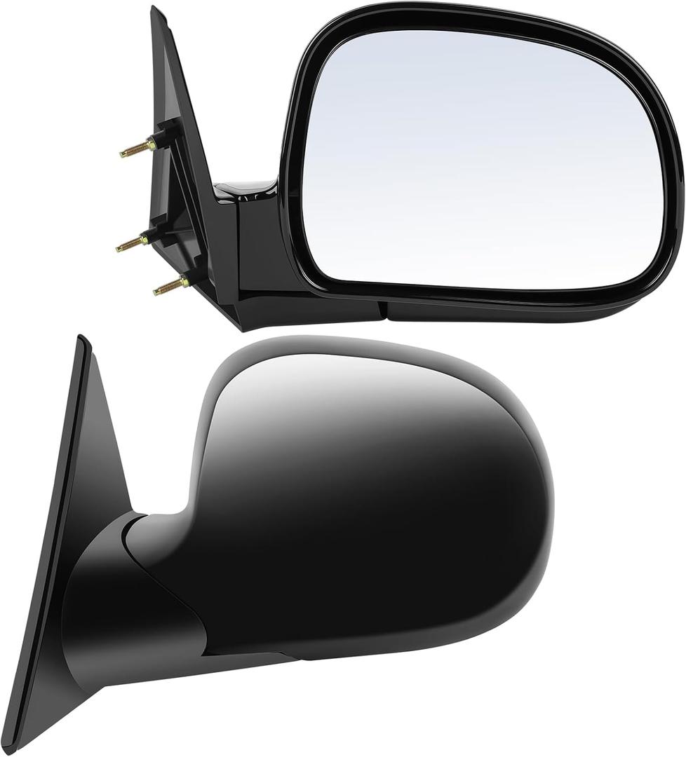ECCPP Manual Left & Right Side Mirror Set For Chevy Blazer S10/ For GMC Jimmy S-15/ For Sonoma Pickup 1994-1998, Medium
