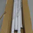 2 Pack Tension Curtain Rod 30 to 64 Inch White Curtain Rod Adjustable Expandable Spring Tension Curtain Rod No Drilling 7/8" Spring Loaded Curtain Rods for Windows Bedroom Closet Doorway Door