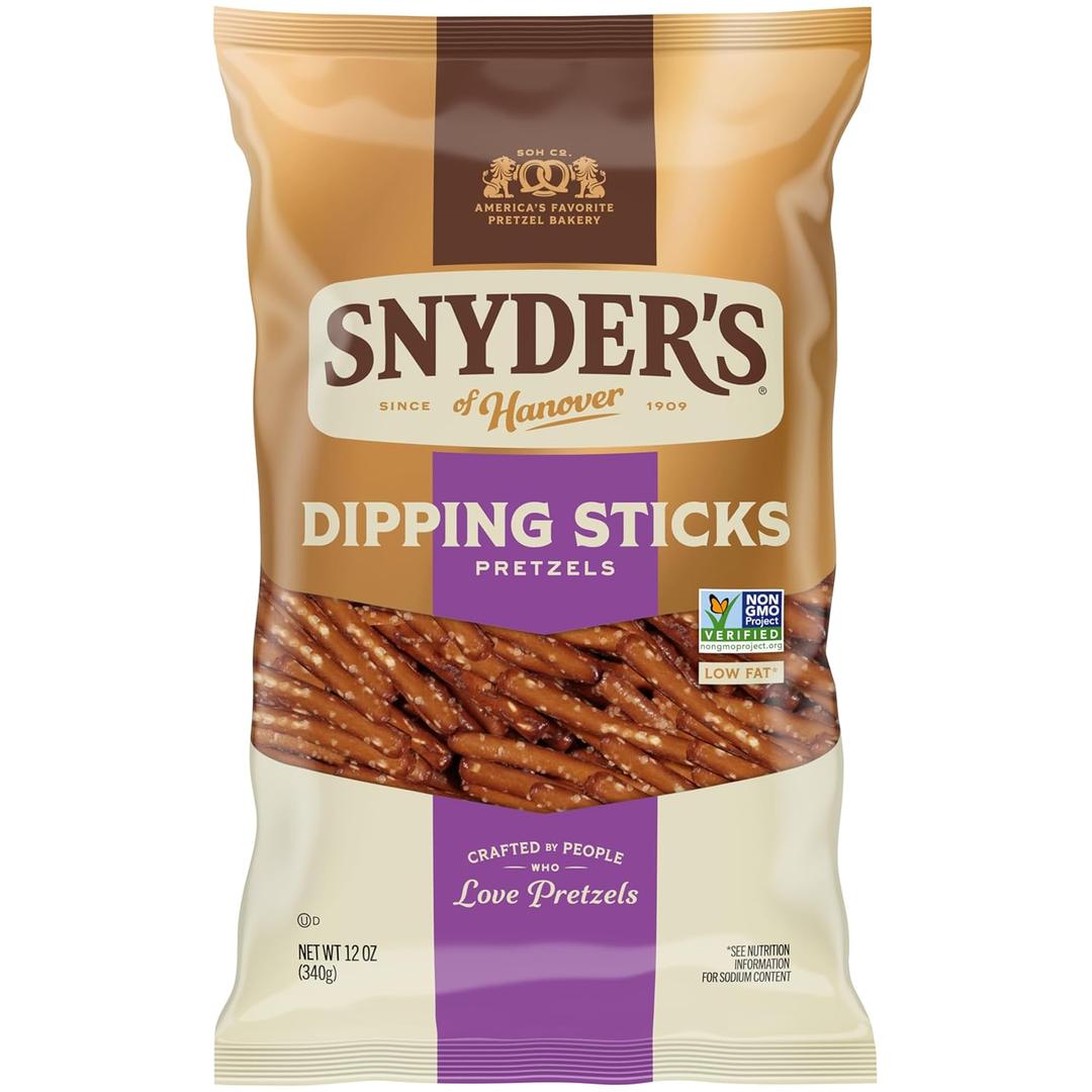 8 x Snyder's of Hanover, Pretzel Dipping Sticks, 12 Oz Bag (EXP 05/02/26)