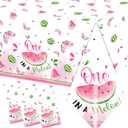 Watermelon Party Supplies,3Pack Watermelon Party Tablecloth One in A Melon Birthday Decorations Summer Theme Table Cover for First Birthday,Baby Shower Decorations, 70.8x42.5 Inches