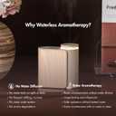 ZMARKRAFT Waterless Essential Oil Diffuser w Solid Wood Cover 3 Timers 2 Mist Modes, Auto-Off Quiet Dual Fluid Aroma Diffuser, Portable Waterless Scent Diffuser w Lights, Room Decor Aromatherapy Gift