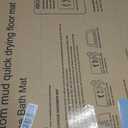 Black Stone Bath Mat, 32''x20'' Extra Large Stone Bath Mat, Super Absorbent Quick Drying for Bathroom, Easy to Clean (31.5x19.7'')