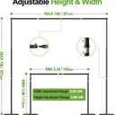 FUDESY Backdrop Stand Heavy Duty, 10x10ft Adjustable Photo Background Pipe and Drape Backdrop Stand Kit with Metal Base for Photography Parties Birthday Video Studio