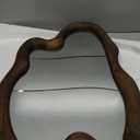 AAZZKANG Large Wall Mirror with Wood Framed 24"x16" Vintage Irregular Wall Mirror Asymmetrical Hanging Mirror for Bathroom Bedroom Living Room Entryway Brown