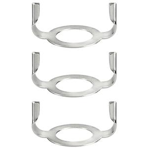 Aspen Creative 21323-33, Slip Uno Adapter Harp Converter Lamp Shade, Uno Euro Fitter 36mm, Nickel Plated/3 Pack