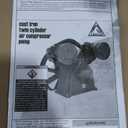 Cast Iron Twin Cylinder Air Compressor Pump Replacement, 145PSI 4HP, 8Bar